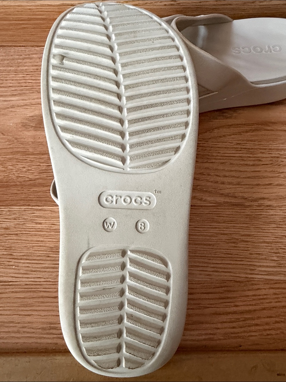 CROCS Triple-Strap Slide Sandals in Off-White - Picture 2 of 2